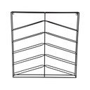 Sieninė juodos spalvos iš metalo vyno lentyna butelių skaičius 10 67x66x7,5 cm Cuadro – PT LIVING