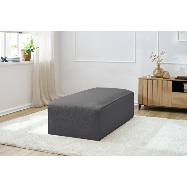 Tamsiai pilkos spalvos iš boucle modulinė taburetė Megeve – Bobochic Paris-image-4