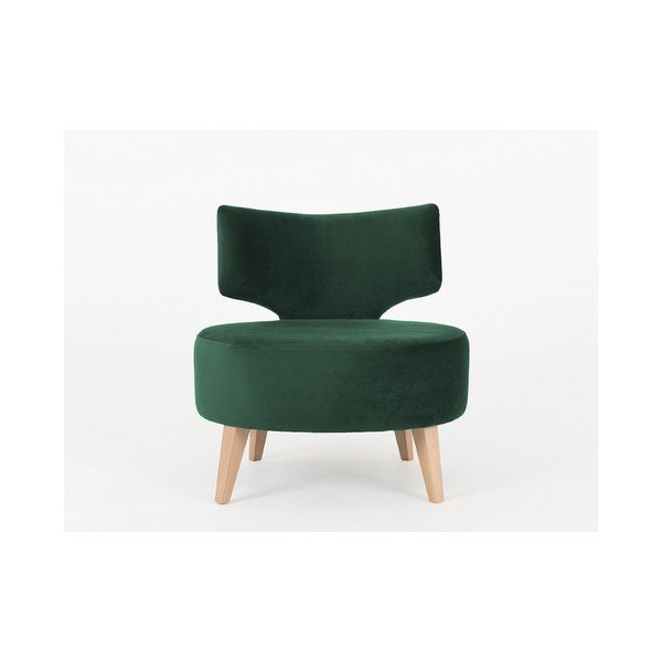 Tamsiai žalias pasirinktinės formos fotelis "Flippin Armchair-image-2