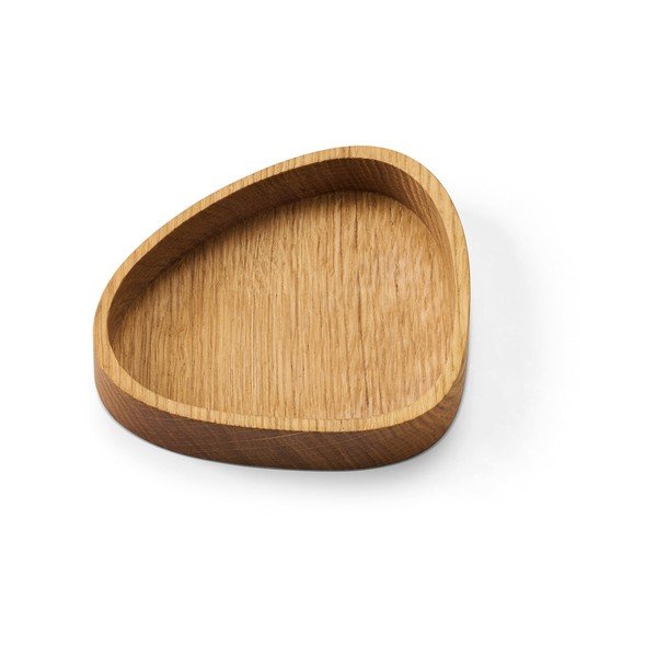 Dekoratyvinė natūralios spalvos iš medžio daiktadėžė 14x12,5x3 cm Curve S – LIND DNA-image-1