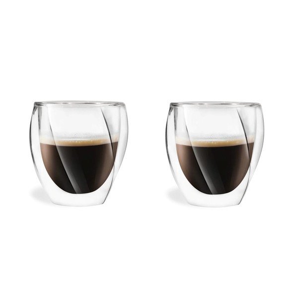 Puodeliai 2 vnt. kapučino/su dviguba sienele 250 ml Cristallo – Vialli Design