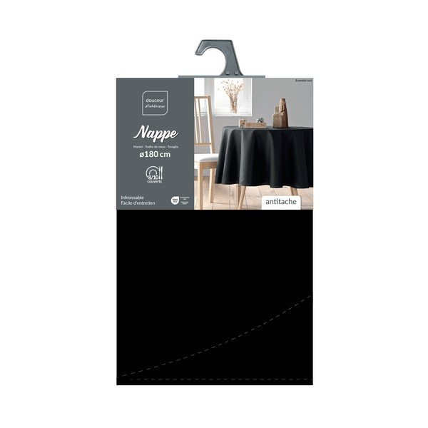 Staltiesė galima skalbti ø 180 cm Essentiel – douceur d'intérieur-image-2