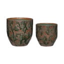 Iš keramikos rankų darbo gėlių vazonų dangteliai 2 vnt. ø 15 cm Normu – Hübsch