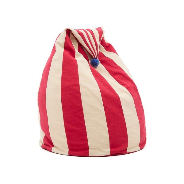 Raudonos spalvos/smėlio spalvos vaikiškas sėdmaišis Olvi – Kave Home