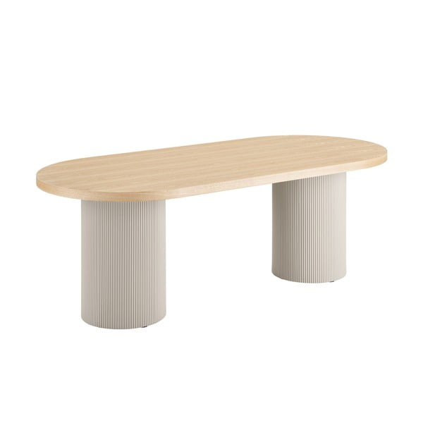 Valgomojo stalas su uosio dekoro stalviršiu 100x220 cm Solva – House Nordic