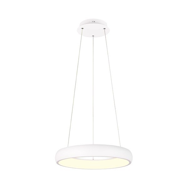 Kabantis šviestuvas baltos spalvos LED su pritemdymo funkcija ø 46 cm su metaliniu gaubtu Cardona – Trio-image-3