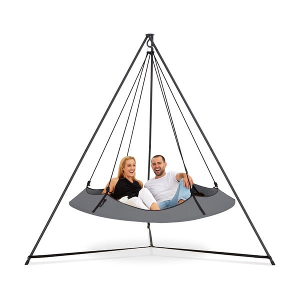 Pilkos sodo sūpynės su stovu - Hangout Pod-image-2