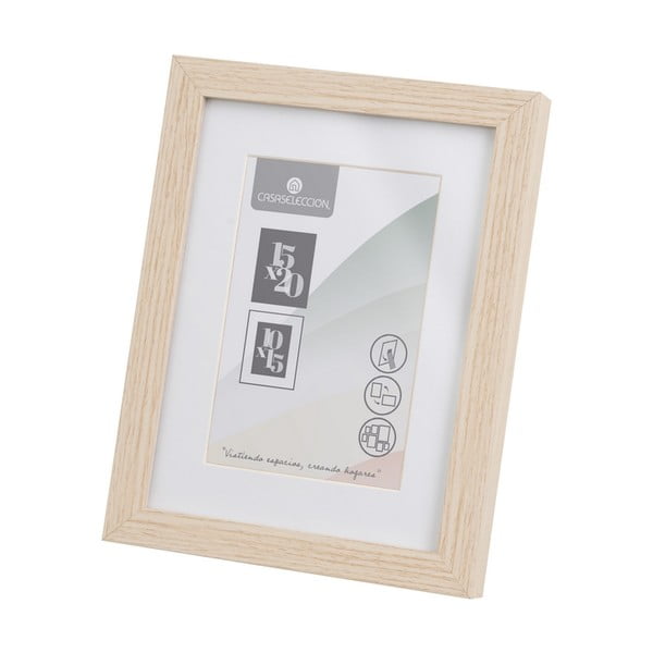 Natūralios spalvos pastatomas/pakabinamas rėmas 17,5x22,5 cm Sencillo – Casa Selección