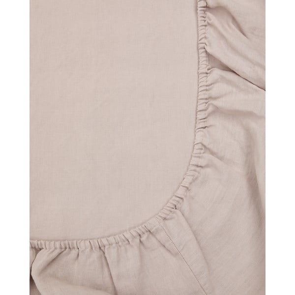 Taupe spalvos iš medvilnės paklodė su guma 180x200 cm Simmel – Kave Home-image-1