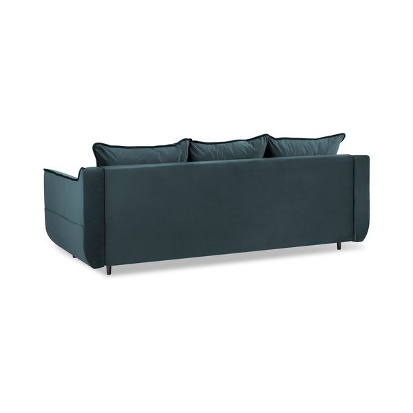 Smaragdo spalvos aksominė sofa-lova Kooko Home Basso-image-3