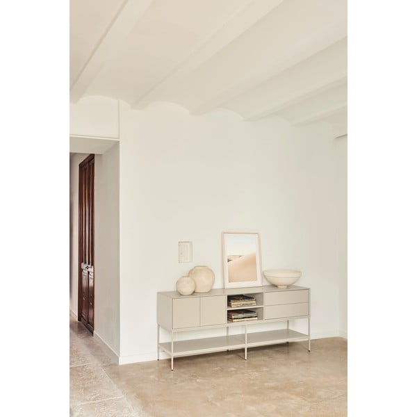 TV spintelė kreminės spalvos 175x74x45 cm Platt – Teulat-image-2