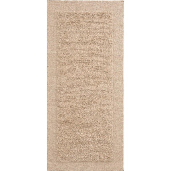Rankų darbo smėlio spalvos iš vilnos kilimas 80x200 cm Marely – Kave Home