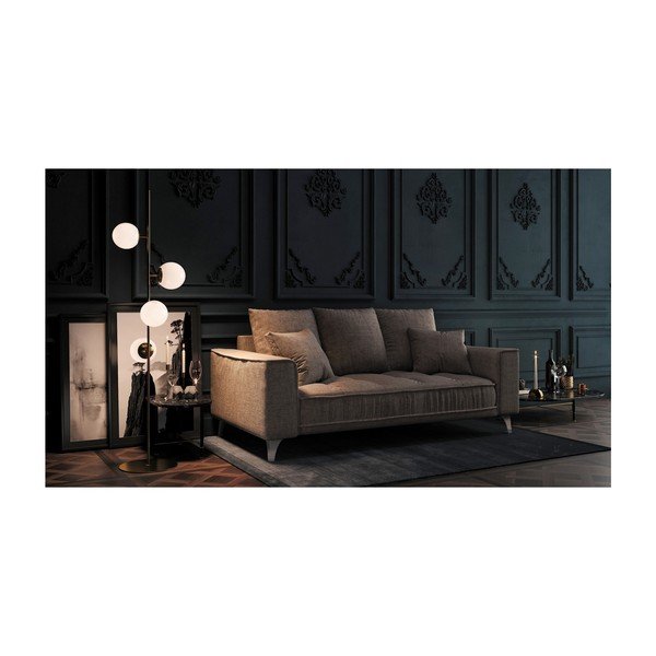 Tamsios smėlio spalvos sofa Devichy Chloe, 204 cm-image-3