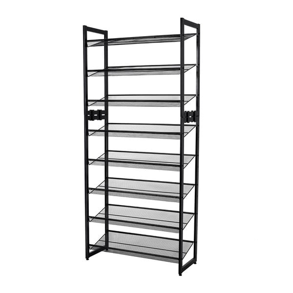 Juoda metalinė lentyna 15 porų batų Songmics-image-3