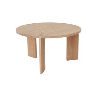 Natūralios spalvos iš ąžuolo masyvo apvalios formos kavos staliukas ø 65 cm Oy – OYOY Living Design