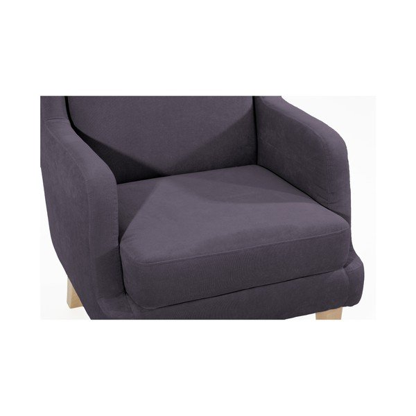 Pilkos spalvos "Grey Max Winzer Bennet Suede" fotelis-image-4