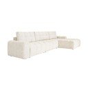 Kreminės spalvos sulankstoma/su sandėliavimo vieta modulinė kampinė sofa (su dešiniuoju kampu) Lulu – Miuform