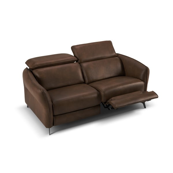 Sofa tamsiai rudos spalvos iš odos 103 cm Hubble – Windsor & Co Sofas-image-3