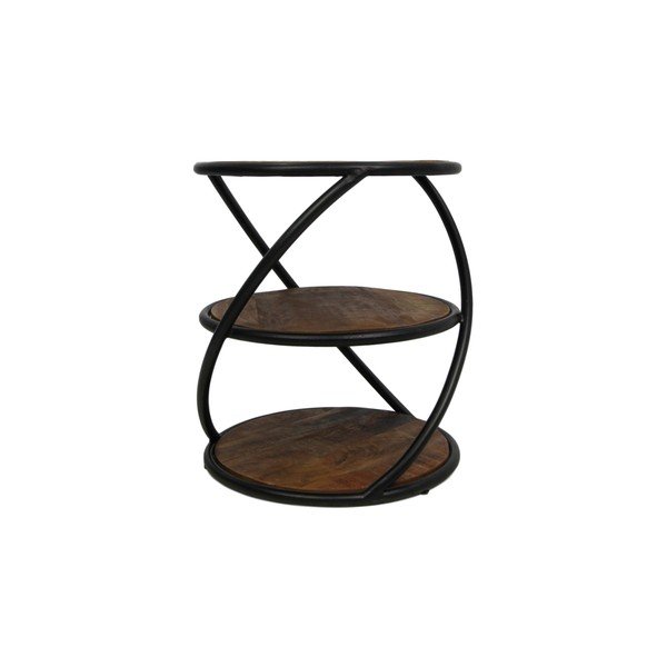 HSM kolekcija "Tower" šoninis staliukas iš mango medžio, ø 43 cm-image-1