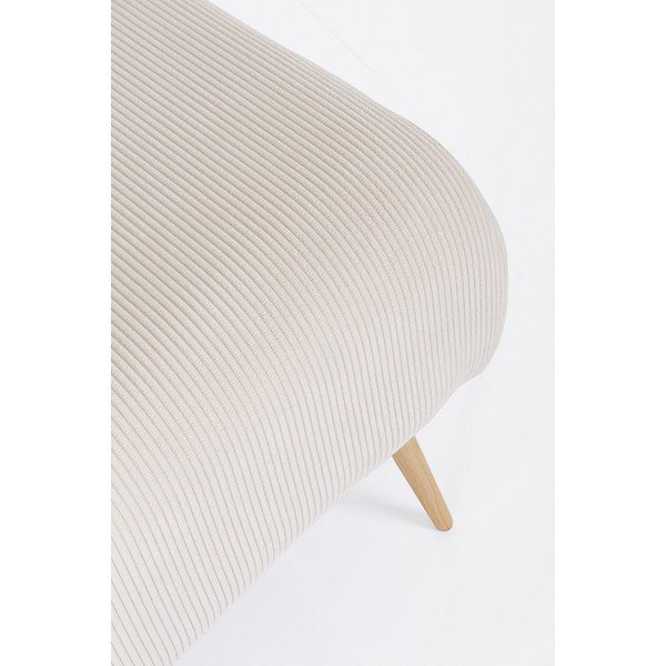 Baltos spalvos paminkštinto audinio suolas Olga – Bizzotto-image-1