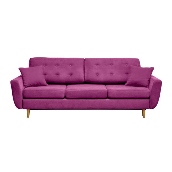 Tamsiai rožinė sofa-lova trims asmenims Cosmopolitan dizainas Barselona