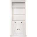 Iš pušies masyvo knygų spinta  baltos spalvos 181x31 cm Mille – Støraa