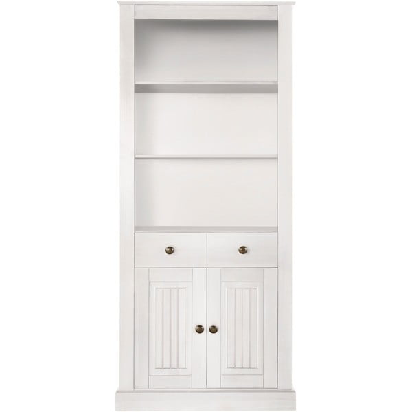 Iš pušies masyvo knygų spinta  baltos spalvos 181x31 cm Mille – Støraa