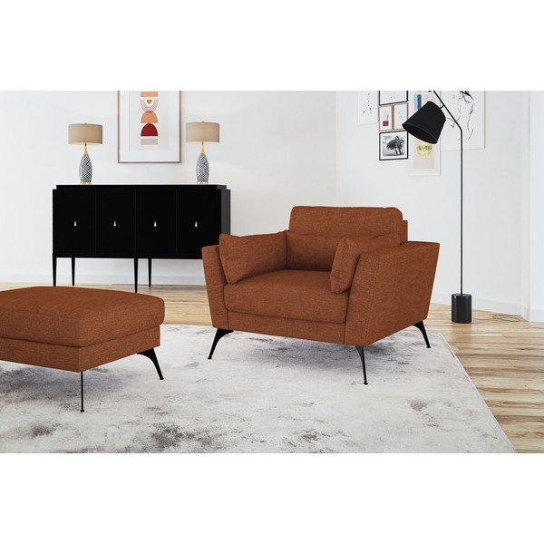 Oranžinis pufas Marie Claire Home Susan-image-4