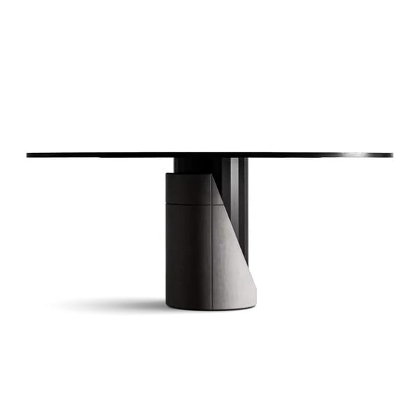 Valgomojo stalas su ąžuoliniu stalviršiu 180x120 cm Sharp - Lyon Béton