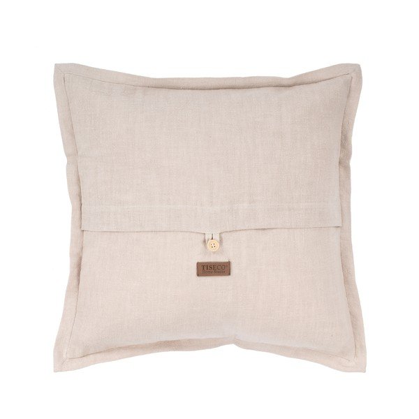 Smėlio spalvos pagalvė su lininiu audiniu Tiseco Home Studio, 45 x 45 cm-image-1