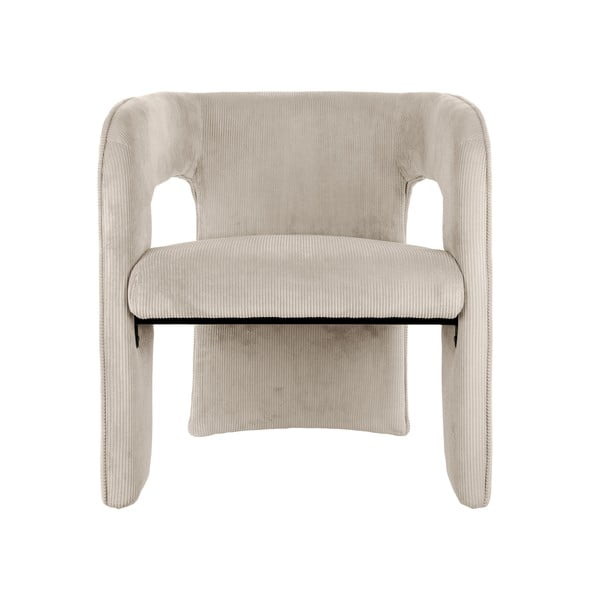 Iš kordinio velveto krėslas smėlio spalvos Vigor – Leitmotiv-image-2
