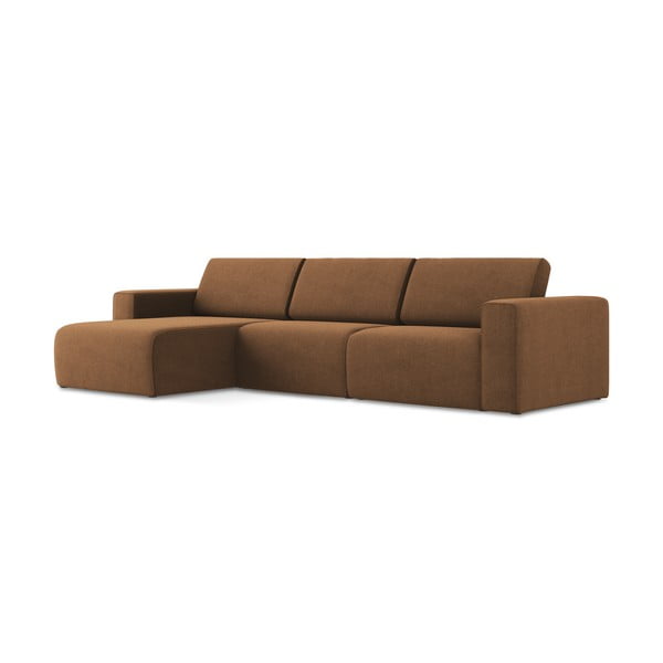 Rudos spalvos modulinė kampinė sofa (su kairiuoju kampu) Kalea – Makamii-image-2