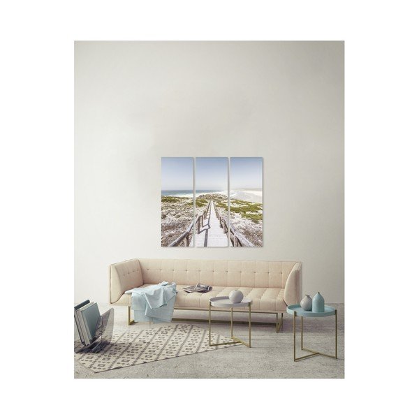 Kelių dalių paveikslas "Styler Canvas By The Sea", 27 x 75 cm-image-1