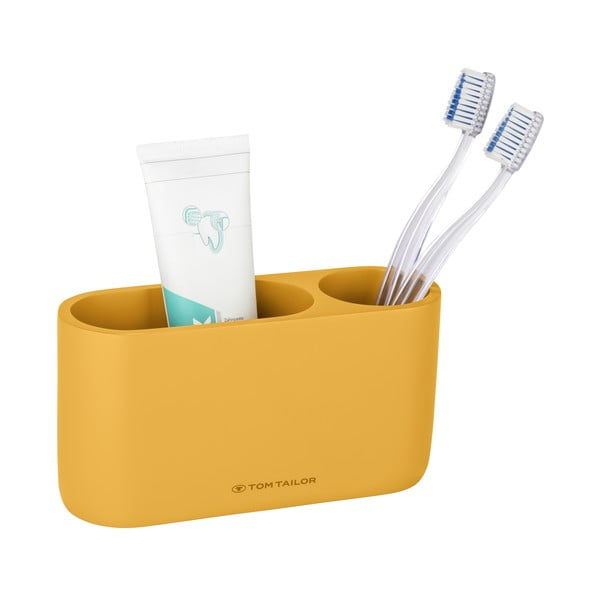 Garstyčių spalvos iš polirezino dantų šepetėlio indas Tom Tailor T-Color Bath – Wenko