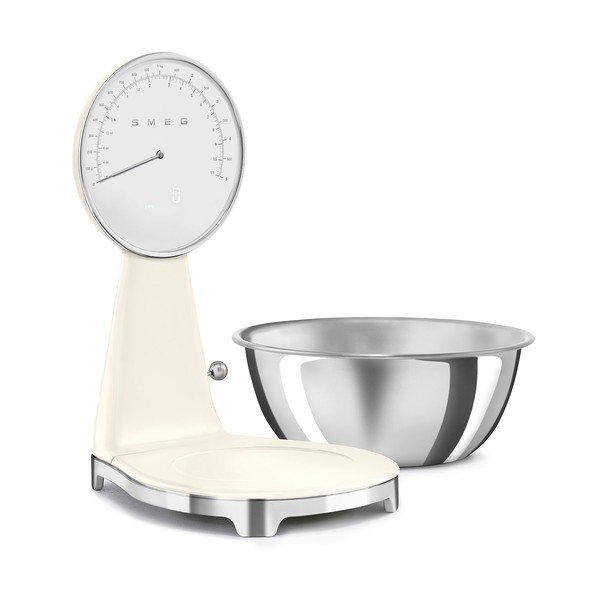 Kreminės spalvos iš plastiko skaitmeninė virtuvinės svarstyklės – SMEG-image-3