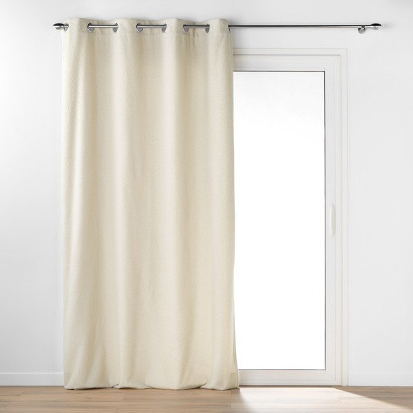 Iš boucle užuolaida kreminės spalvos 140x240 cm Wooly – douceur d'intérieur