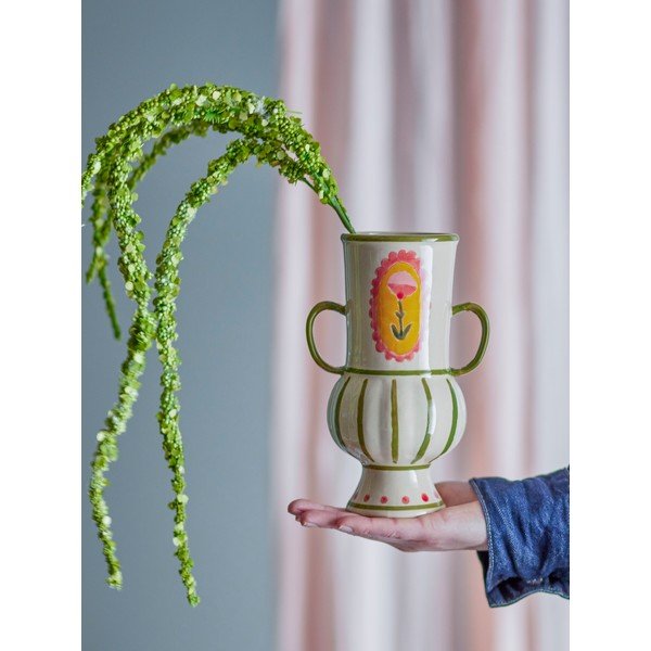 Smėlio spalvos iš akmens masės dažyta rankomis vaza (aukštis 21 cm) Odina – Bloomingville-image-1