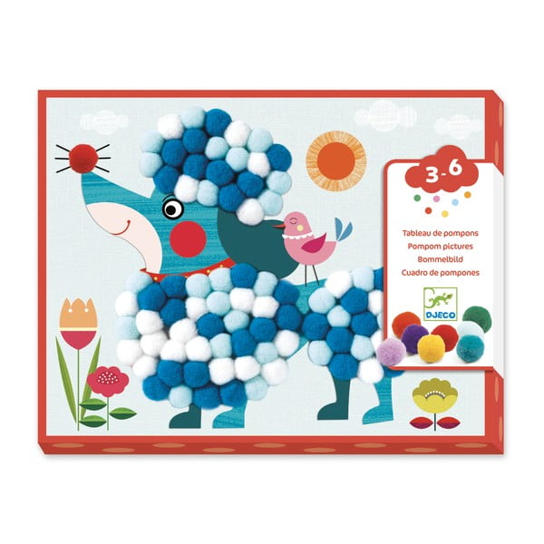 Djeco Šunų koliažų rinkinys su pomponais-image-2