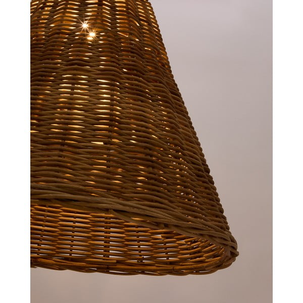 Natūralios spalvos iš rotango šviestuvo gaubtas ø 60 cm Calvia – Kave Home-image-1