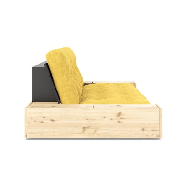 Sulankstoma sofa iš kordinio velveto geltonos spalvos 244 cm Base – Karup Design-image-3