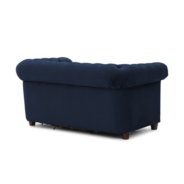 Mėlynos spalvos sulankstoma sofa iš velveto 148 cm York Blik – Ropez-image-3