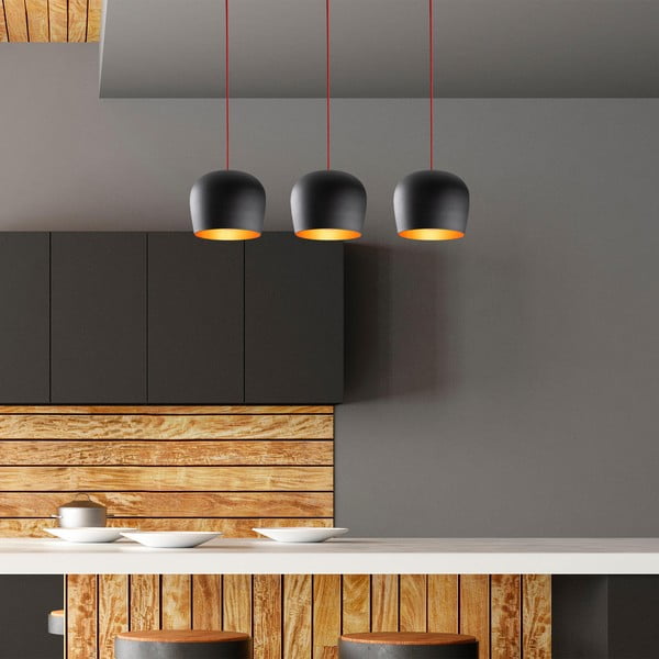 Kabantis šviestuvas juodos spalvos su metaliniu gaubtu Berceste – Opviq lights-image-2