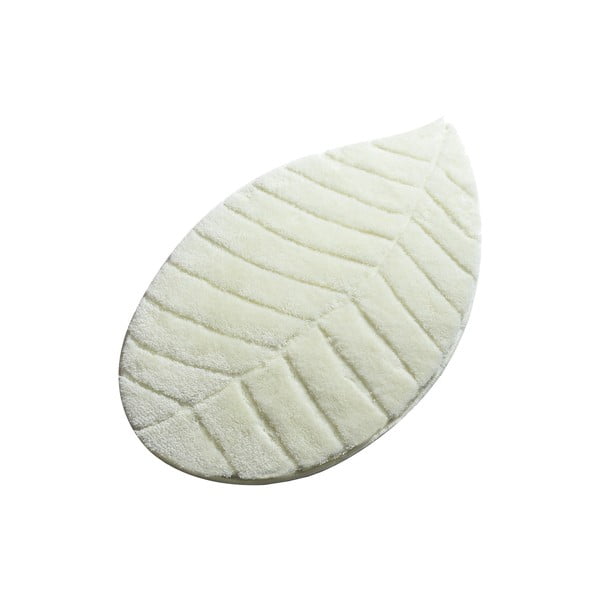 Kreminės spalvos vonios kilimėlis 60x100 cm Jungle Leaf – Foutastic