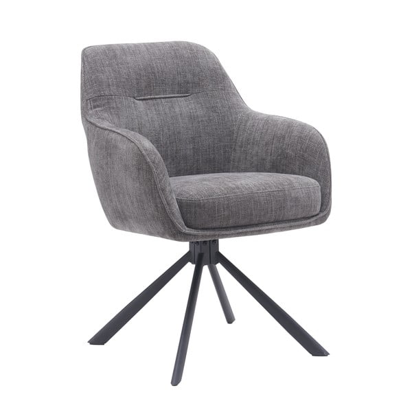 Pilkos spalvos iš audinio valgomojo kėdžių komplektas 2 vnt. Avola – Unique Furniture