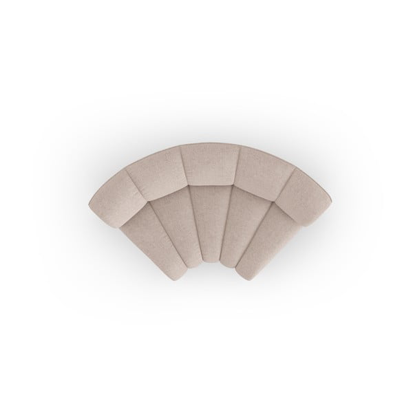 Smėlio spalvos iš šenilinio audinio modulinė sofos dalis (kintama) Lupine – Micadoni -image-2