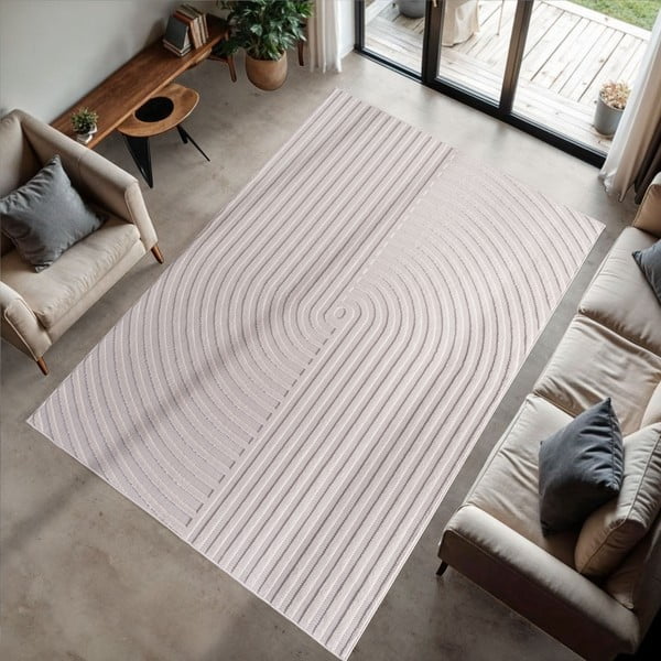 Lauko ir vidaus kilimas kreminės spalvos 140x200 cm Doha 1658 Cream – Ayyildiz Carpets-image-1