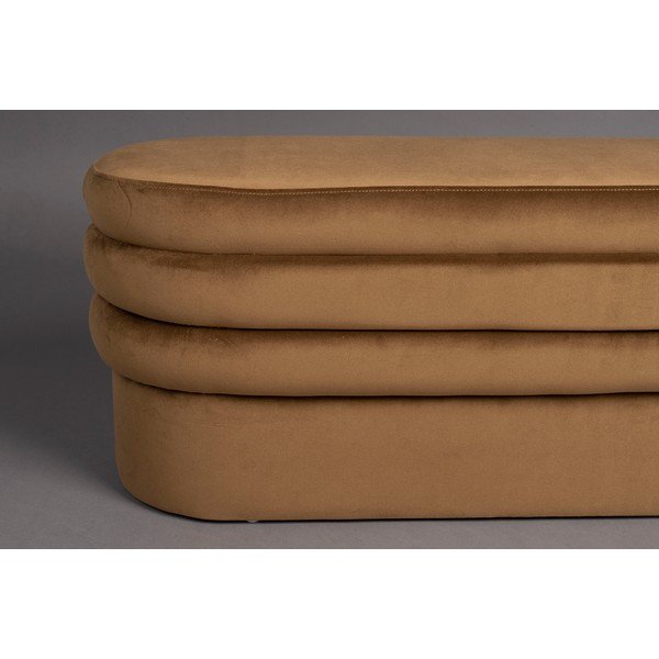 Rudos spalvos iš velveto suolas Aditi – Dutchbone-image-4