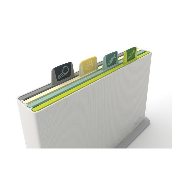 Šviesiai pilkos spalvos stovų rinkinys su 4 lentomis Joseph Joseph Joseph Index Opal, 30 cm ilgio-image-4