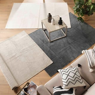 Iš viskozės kilimas pilkos spalvos 140x200 cm Geode – douceur d'intérieur