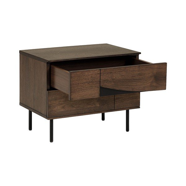 Naktinis staliukas iš riešutmedžio medienos Kave Home Cutt-image-4